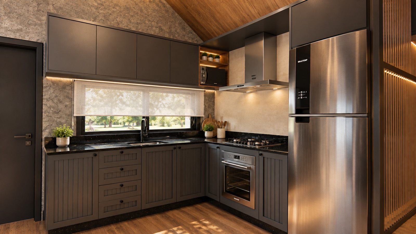 Cabana Amanhecer — cozinha completa