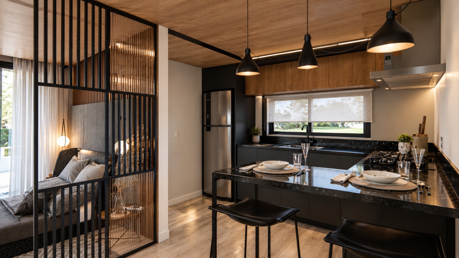 Cabana Sol — cozinha integrada